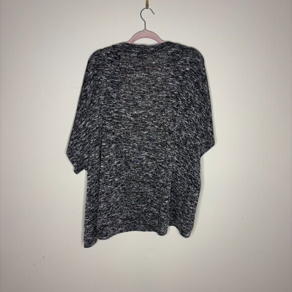 Lane Bryant 18/20 W Short Sleeve Open Front Cocoon Cardigan Sweater Heather Gray - Picture 7 of 8